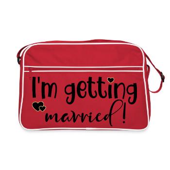 BRAUT HEIRATEN - Retro Tasche - Rot/Weiß - Vorne