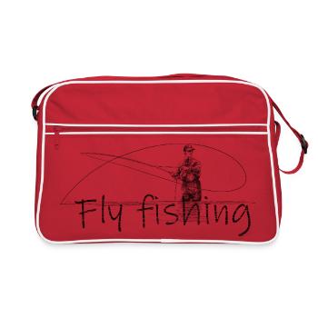 Pêche à la mouche - Sac Retro - rouge/blanc - Devant