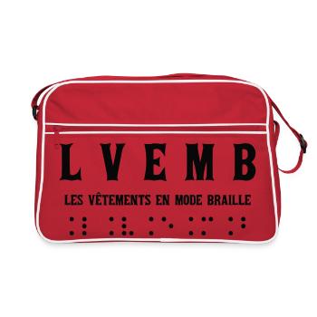 Elegant Braille Fashion for Everyone - Retro Bag - red/white - Front