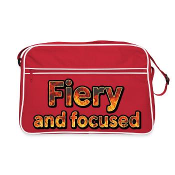 Fougueux et concentré - Sac Retro - rouge/blanc - Devant