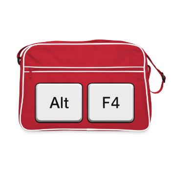 Alt F4 Shortcut Design - Retro Bag - red/white - Front