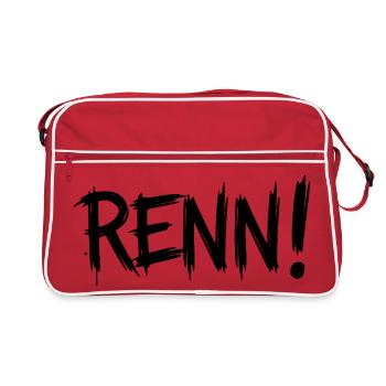 Run! (Running, running, jogging, runner) - Retro Bag - red/white - Front