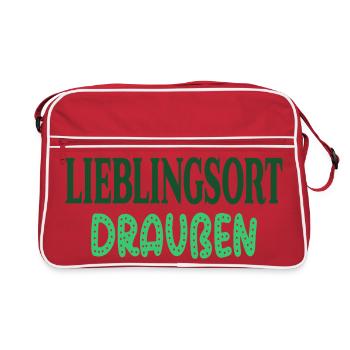 Bien-être Lieu préféré en plein air - Sac Retro - rouge/blanc - Devant