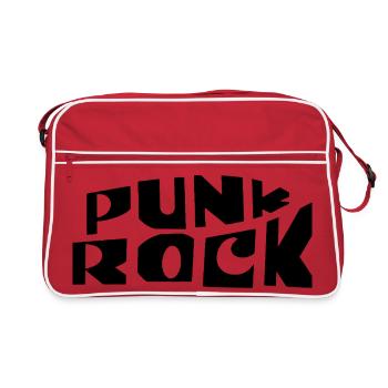 Punk Rock Bold Typography - Retro Bag - red/white - Front