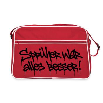 Le pulvérisateur était complètement amélioré ! – Conception de balises de graffiti - Sac Retro - rouge/blanc - Devant