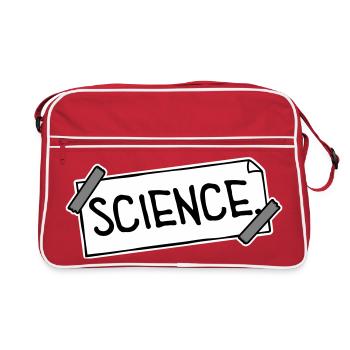 Science Science Statement Nerd Education Saying - Retro Bag - red/white - Front