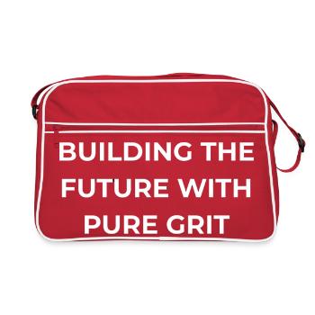 Blue Collar Worker Pure Grit - Retro Bag - red/white - Front