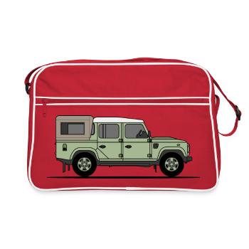 Defender 110 - Pickup - Sac Retro - rouge/blanc - Devant