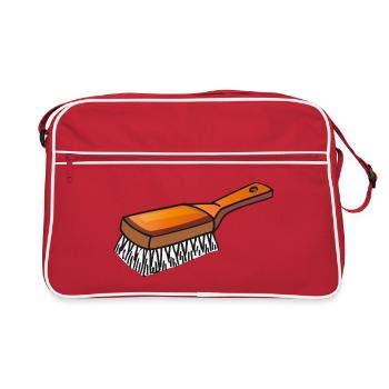 Brosh | Bürste | Haarbürste - Retro Tasche - Rot/Weiß - Vorne