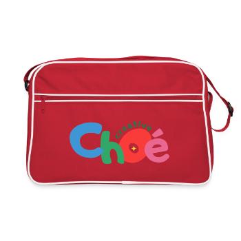 choe creative texte - Sac Retro - rouge/blanc - Devant