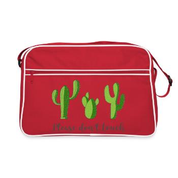 Kaktus - Retro Tasche - Rot/Weiß - Vorne