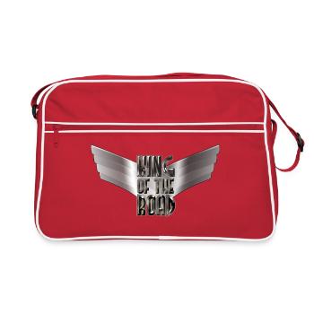 King of the Road -Black Steel Wings - Retro Bag - red/white - Front