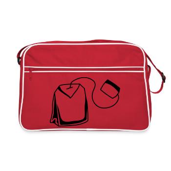 un sachet de thé - Sac Retro - rouge/blanc - Devant
