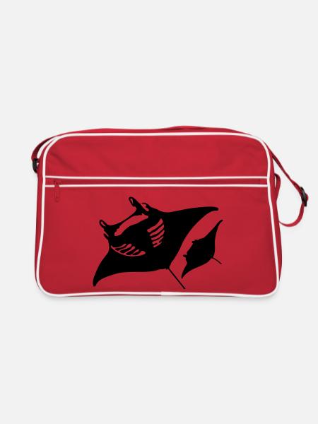 manta - Sac Retro - rouge/blanc - Devant