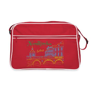 Nordkirchen Schloss, Westfälisches Versailles - Retro Tasche - Rot/Weiß - Vorne