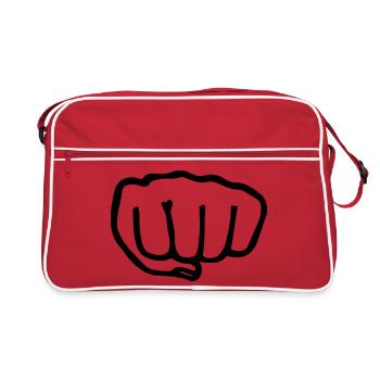 Karate fist transparent vectra - Retro Bag - red/white - Front