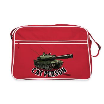 Cat person - Tank - Retro Bag - red/white - Front
