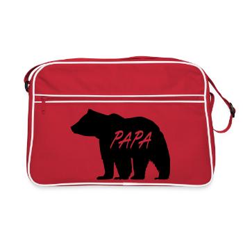 Papa Ours - Sac Retro - rouge/blanc - Devant