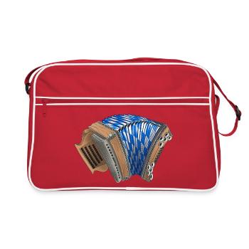 Styrian Harmonica - Bavaria | ZiachON! - Retro Bag - red/white - Front