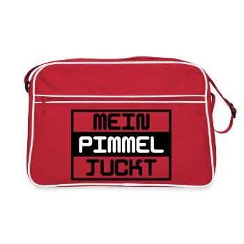 Mein Pimmel Juckt - Retro Tasche - Rot/Weiß - Vorne