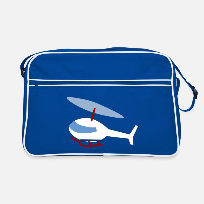 White Helicopter Retro Bag