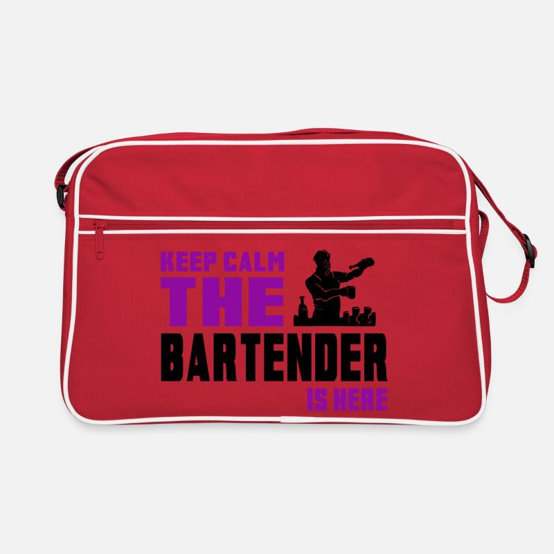 Keep Calm Barkeeper Design Retro Tasche