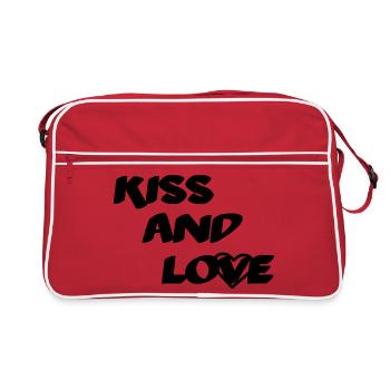 Kiss And Love - Retro Bag - red/white - Front