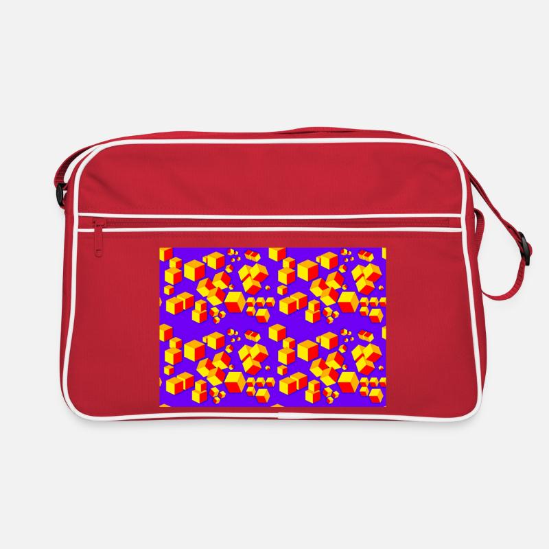 Déco motif cube coloré Sac Retro