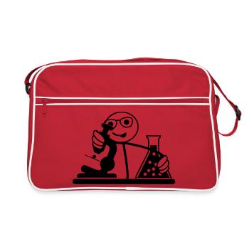 Scientifique ou biologiste - Sac Retro - rouge/blanc - Devant