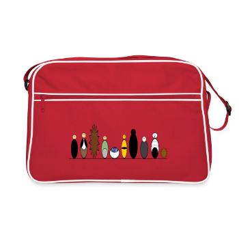 Return Crew - Retro Tasche - Rot/Weiß - Vorne