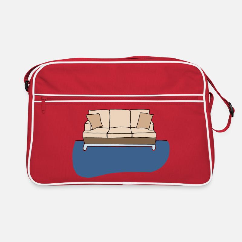 Sofa, colorful artwork Retro Bag