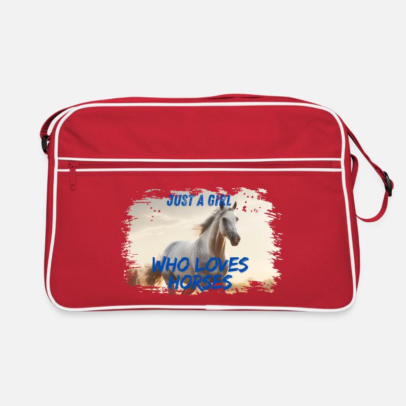 Liebe zu Pferden Retro Tasche