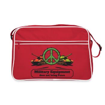 L’équipement militaire n’apporte pas la paix - Sac Retro - rouge/blanc - Devant