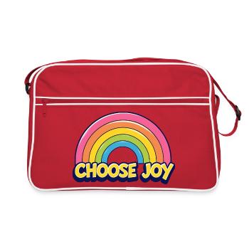Choisissez la joie - Sac Retro - rouge/blanc - Devant