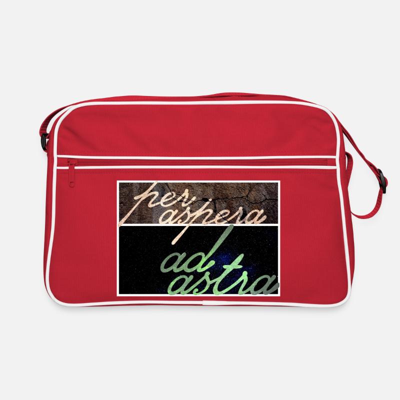 Per Aspera Ad Astra - Retro Tasche - Rot/Weiß