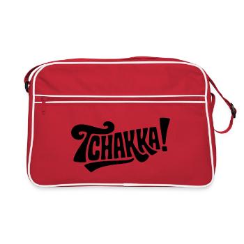 Déclaration de motivations amusantes de Tschakka - Sac Retro - rouge/blanc - Devant