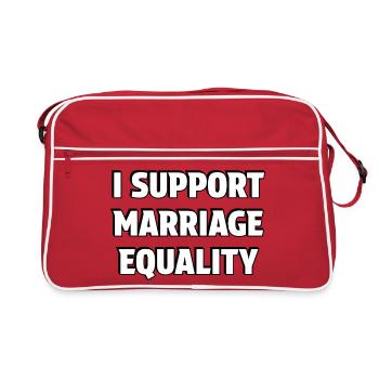 Support Marriage Equality - Retro Bag - red/white - Front