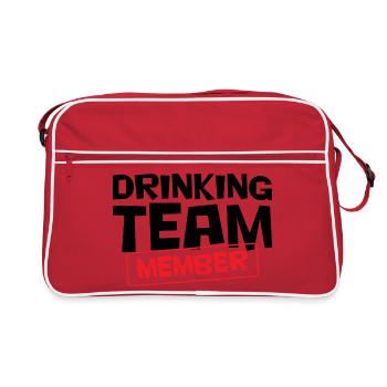 Drinking Team Member / Alcool - Sac Retro - rouge/blanc - Devant