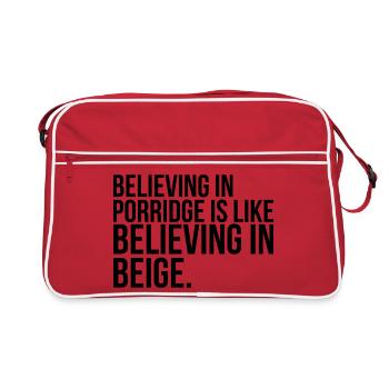 GIUDAN Porridge Hater - like believing in Beige - Retro Bag - red/white - Front