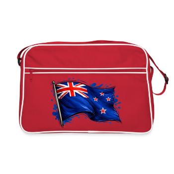 drapeau de la Nouvelle-Zélande - Sac Retro - rouge/blanc - Devant