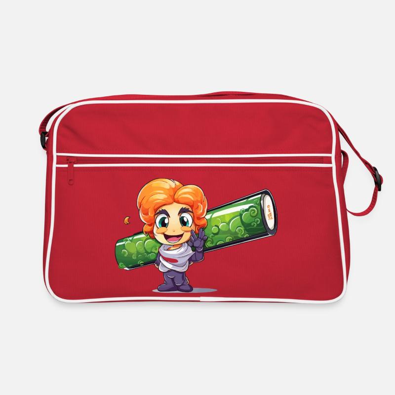 Magical hero with green roll Retro Bag
