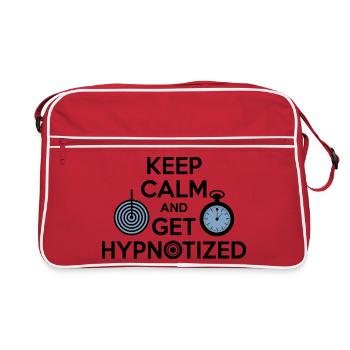 Hypnotiseur Reste calme Fais-toi hypnotiser Professionnel - Sac Retro - rouge/blanc - Devant