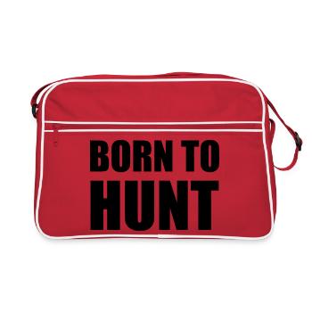 Né pour chasser - chasse - Sac Retro - rouge/blanc - Devant