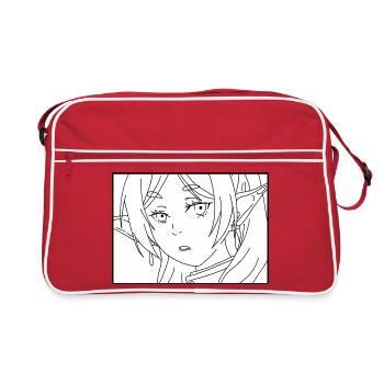 Frieren - Retro Tasche - Rot/Weiß - Vorne