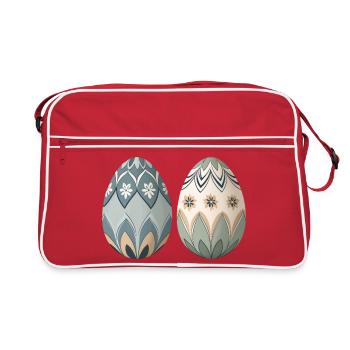 Œufs ornements floraux pastel - Sac Retro - rouge/blanc - Devant