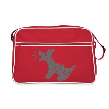 Funny barking dog - Retro Bag - red/white - Front