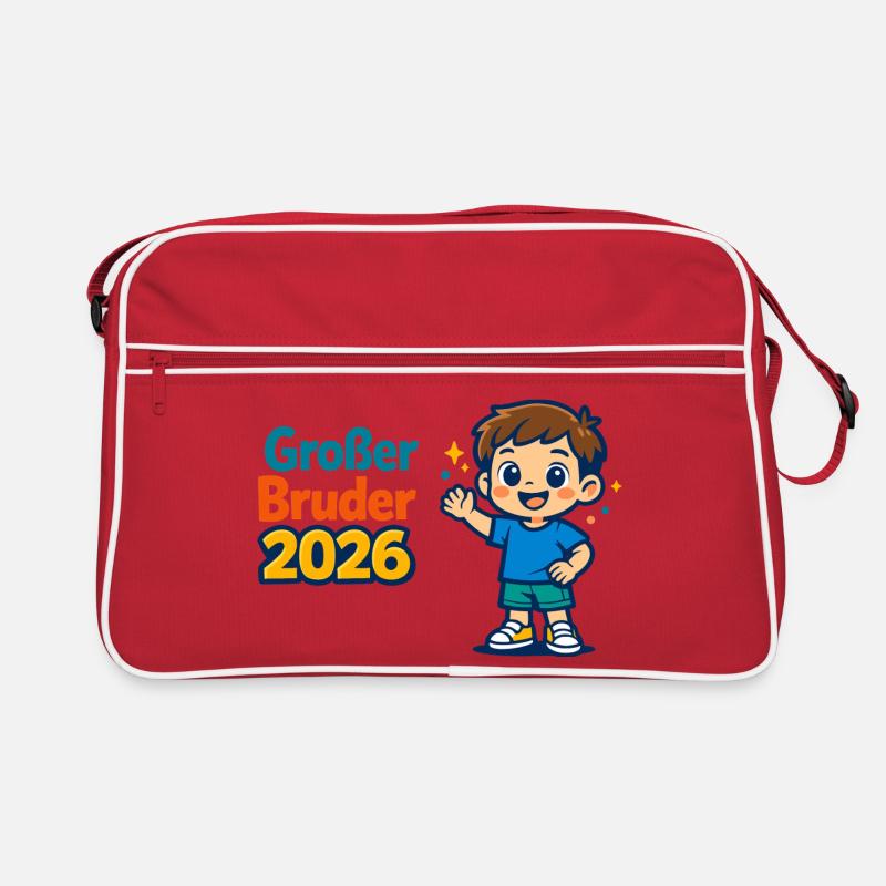 Großer Bruder 2026 Kinder Geschenk Retro Tasche