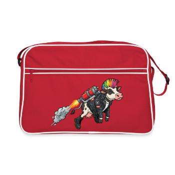 Flying Punk Cow Grafitti - Retro Bag - red/white - Front