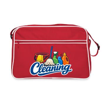 Femme de ménage drôle Femme de ménage - Sac Retro - rouge/blanc - Devant
