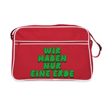 We only have one Earth - Retro Bag - red/white - Front